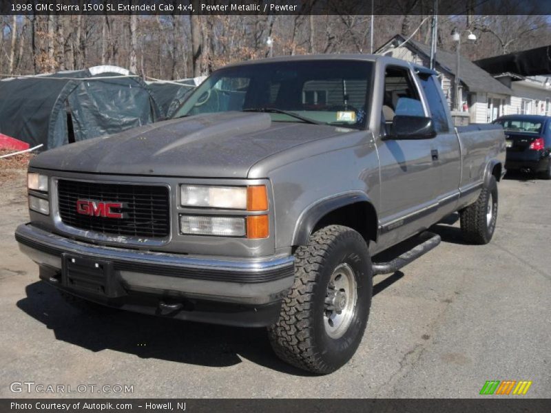 Pewter Metallic / Pewter 1998 GMC Sierra 1500 SL Extended Cab 4x4