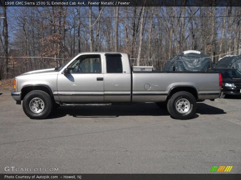 Pewter Metallic / Pewter 1998 GMC Sierra 1500 SL Extended Cab 4x4