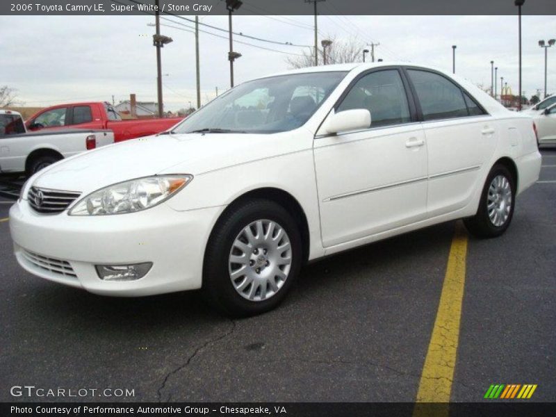 Super White / Stone Gray 2006 Toyota Camry LE