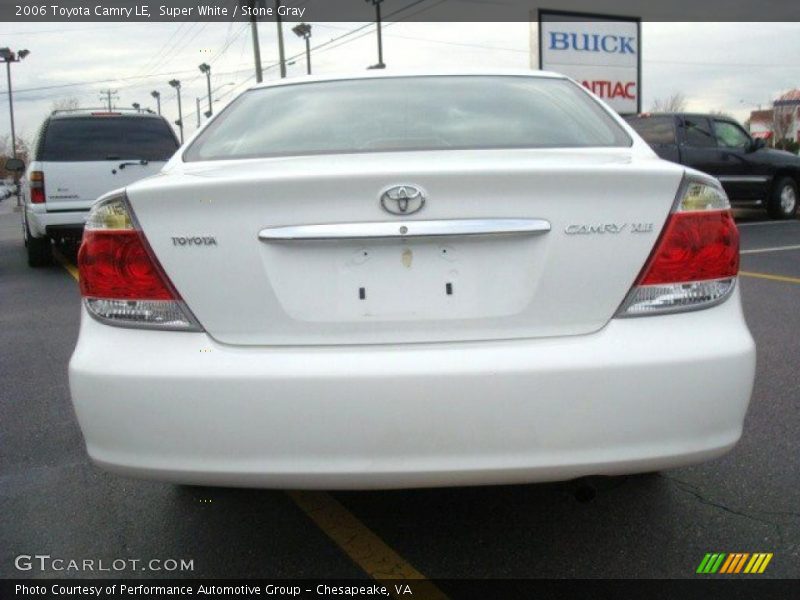 Super White / Stone Gray 2006 Toyota Camry LE