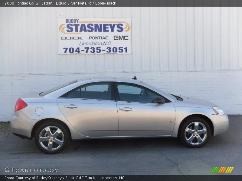 Liquid Silver Metallic / Ebony Black 2008 Pontiac G6 GT Sedan