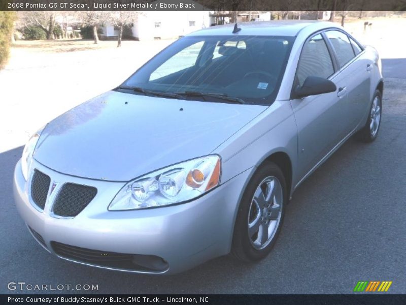 Liquid Silver Metallic / Ebony Black 2008 Pontiac G6 GT Sedan