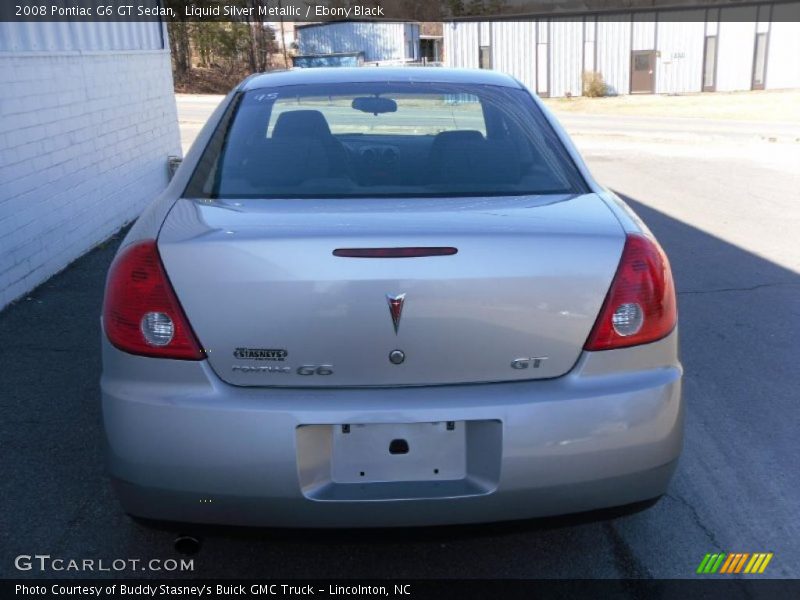 Liquid Silver Metallic / Ebony Black 2008 Pontiac G6 GT Sedan