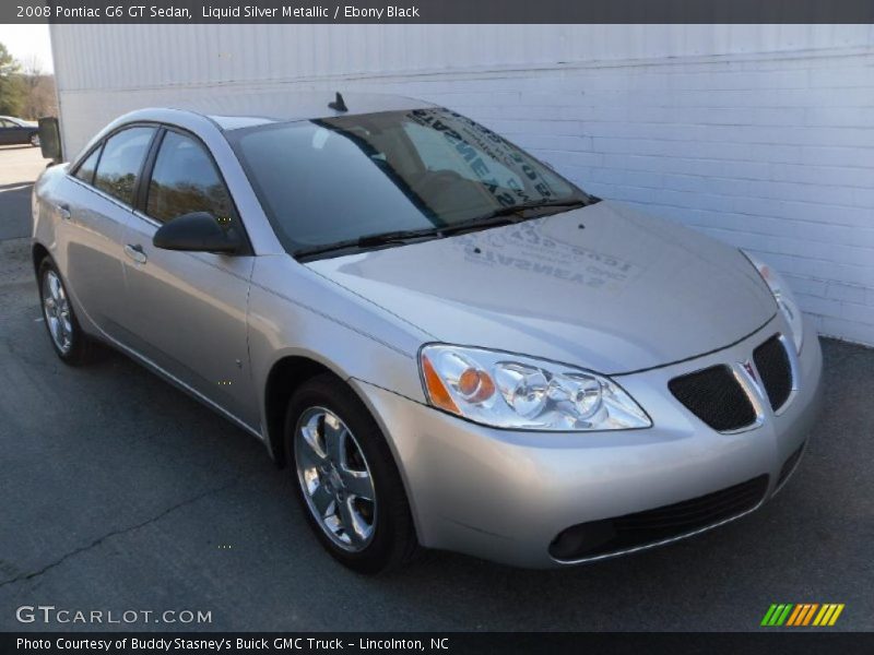 Liquid Silver Metallic / Ebony Black 2008 Pontiac G6 GT Sedan