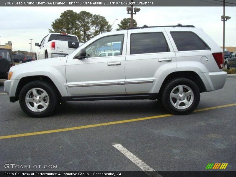 Bright Silver Metallic / Dark Khaki/Light Graystone 2007 Jeep Grand Cherokee Limited