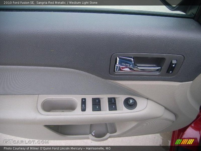 Sangria Red Metallic / Medium Light Stone 2010 Ford Fusion SE
