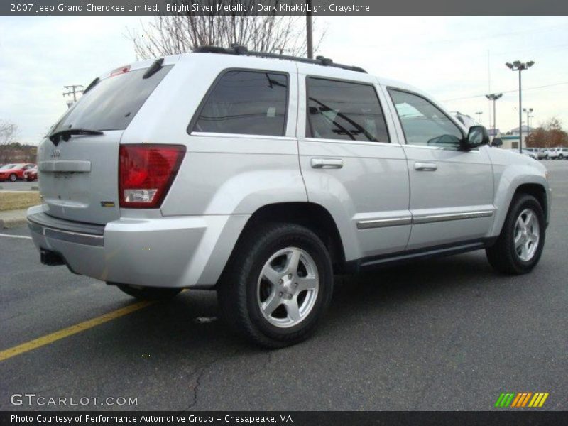 Bright Silver Metallic / Dark Khaki/Light Graystone 2007 Jeep Grand Cherokee Limited