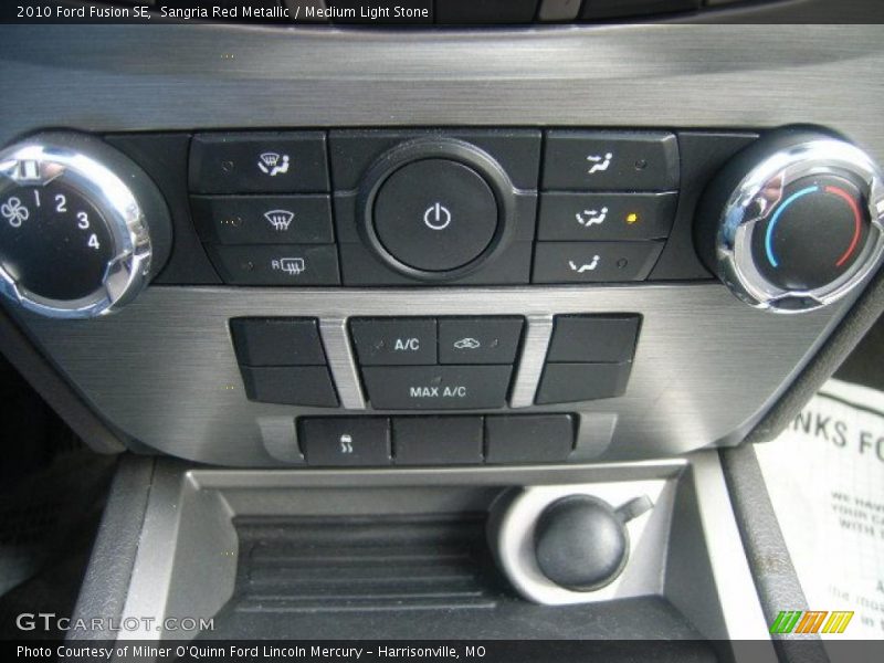 Sangria Red Metallic / Medium Light Stone 2010 Ford Fusion SE