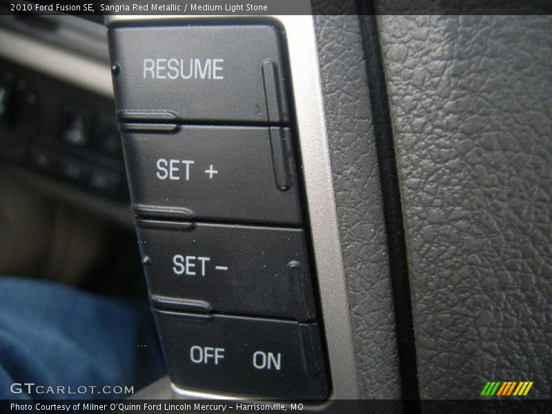 Sangria Red Metallic / Medium Light Stone 2010 Ford Fusion SE