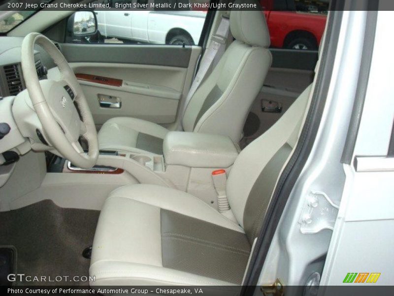 Bright Silver Metallic / Dark Khaki/Light Graystone 2007 Jeep Grand Cherokee Limited