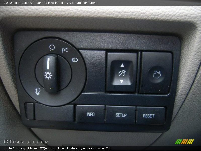 Sangria Red Metallic / Medium Light Stone 2010 Ford Fusion SE