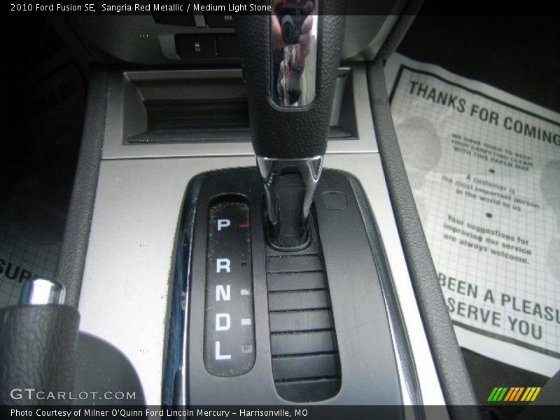 Sangria Red Metallic / Medium Light Stone 2010 Ford Fusion SE
