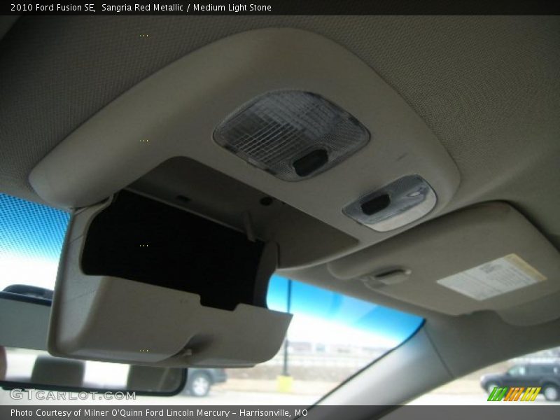 Sangria Red Metallic / Medium Light Stone 2010 Ford Fusion SE