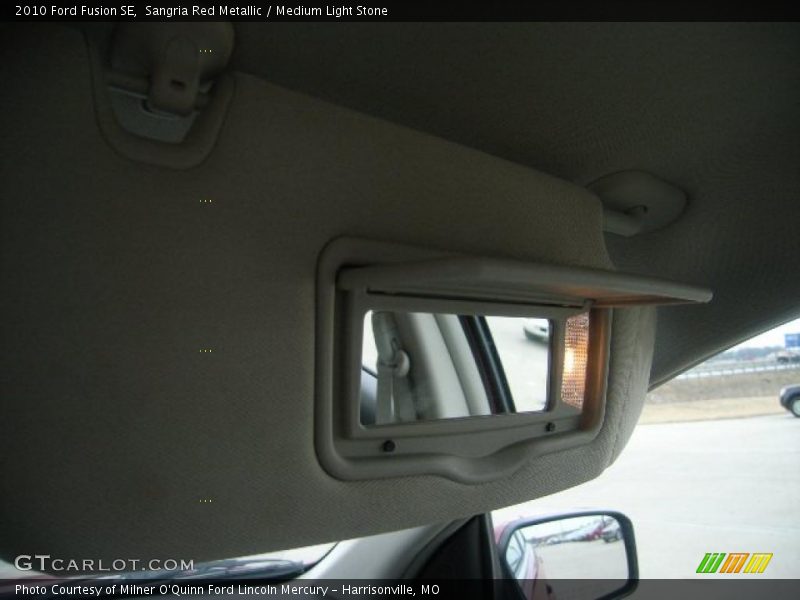 Sangria Red Metallic / Medium Light Stone 2010 Ford Fusion SE