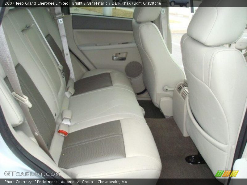 Bright Silver Metallic / Dark Khaki/Light Graystone 2007 Jeep Grand Cherokee Limited