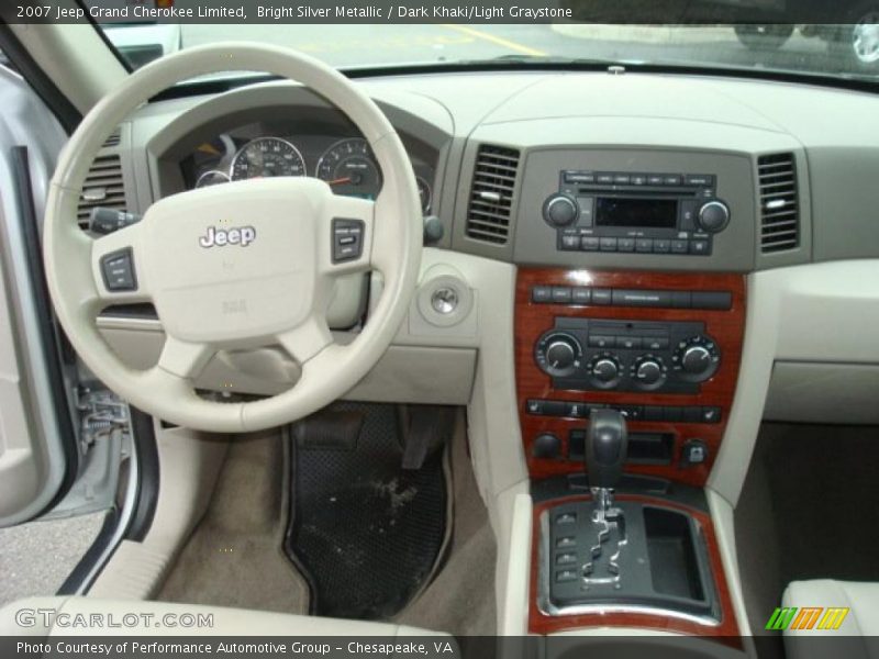Bright Silver Metallic / Dark Khaki/Light Graystone 2007 Jeep Grand Cherokee Limited