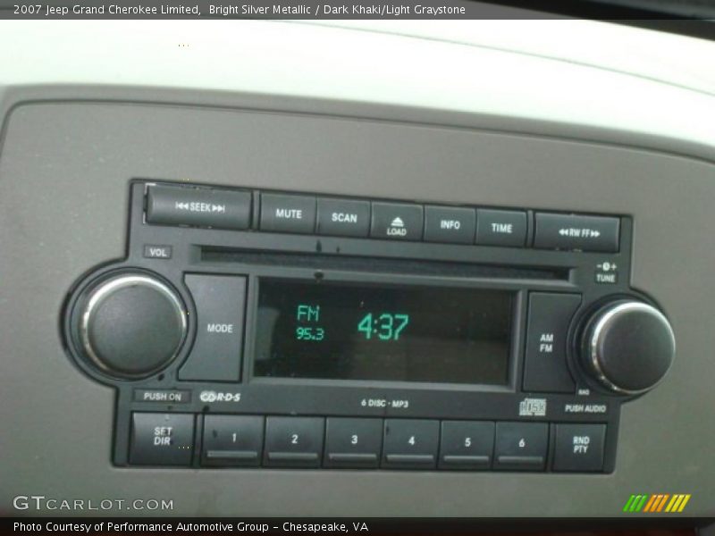 Bright Silver Metallic / Dark Khaki/Light Graystone 2007 Jeep Grand Cherokee Limited