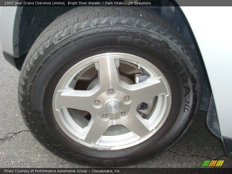 Bright Silver Metallic / Dark Khaki/Light Graystone 2007 Jeep Grand Cherokee Limited