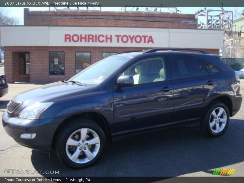 Neptune Blue Mica / Ivory 2007 Lexus RX 350 AWD