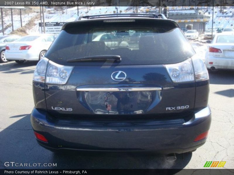 Neptune Blue Mica / Ivory 2007 Lexus RX 350 AWD