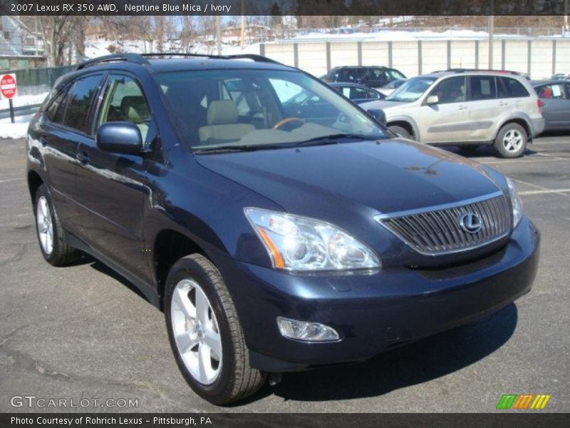 Neptune Blue Mica / Ivory 2007 Lexus RX 350 AWD