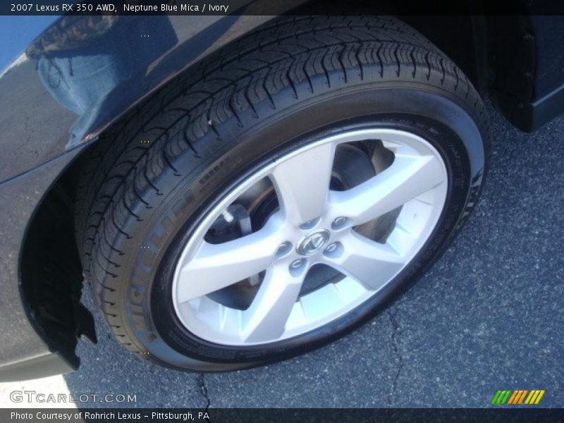 Neptune Blue Mica / Ivory 2007 Lexus RX 350 AWD
