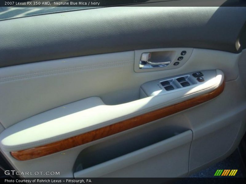 Neptune Blue Mica / Ivory 2007 Lexus RX 350 AWD