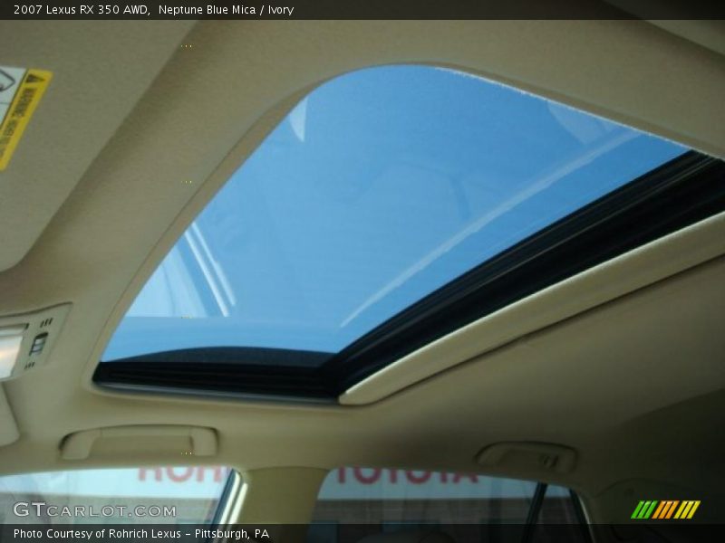 Neptune Blue Mica / Ivory 2007 Lexus RX 350 AWD