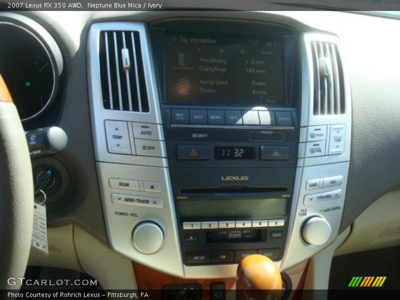 Neptune Blue Mica / Ivory 2007 Lexus RX 350 AWD