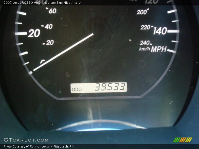 Neptune Blue Mica / Ivory 2007 Lexus RX 350 AWD