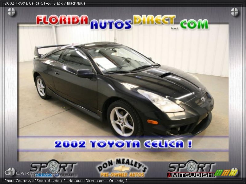 Black / Black/Blue 2002 Toyota Celica GT-S