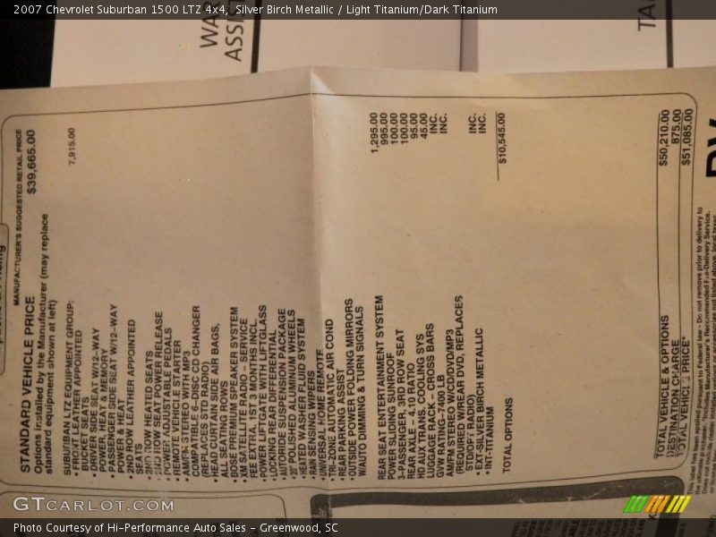 Silver Birch Metallic / Light Titanium/Dark Titanium 2007 Chevrolet Suburban 1500 LTZ 4x4