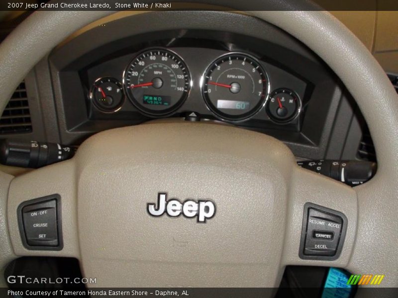 Stone White / Khaki 2007 Jeep Grand Cherokee Laredo