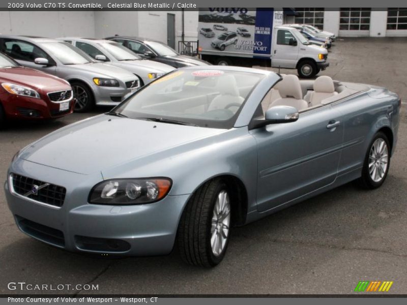 Celestial Blue Metallic / Calcite 2009 Volvo C70 T5 Convertible