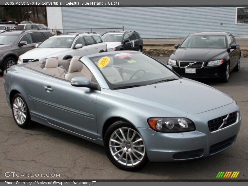 Celestial Blue Metallic / Calcite 2009 Volvo C70 T5 Convertible