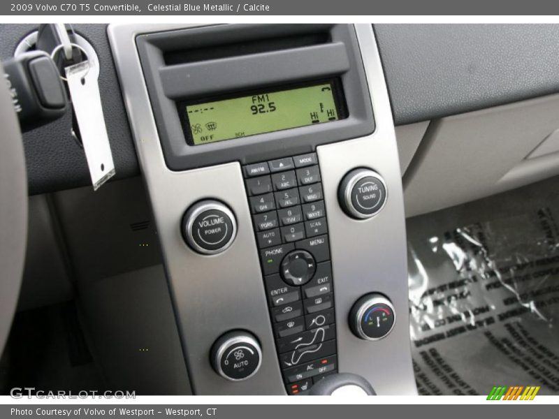 Celestial Blue Metallic / Calcite 2009 Volvo C70 T5 Convertible