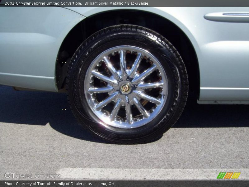 Brilliant Silver Metallic / Black/Beige 2002 Chrysler Sebring Limited Convertible