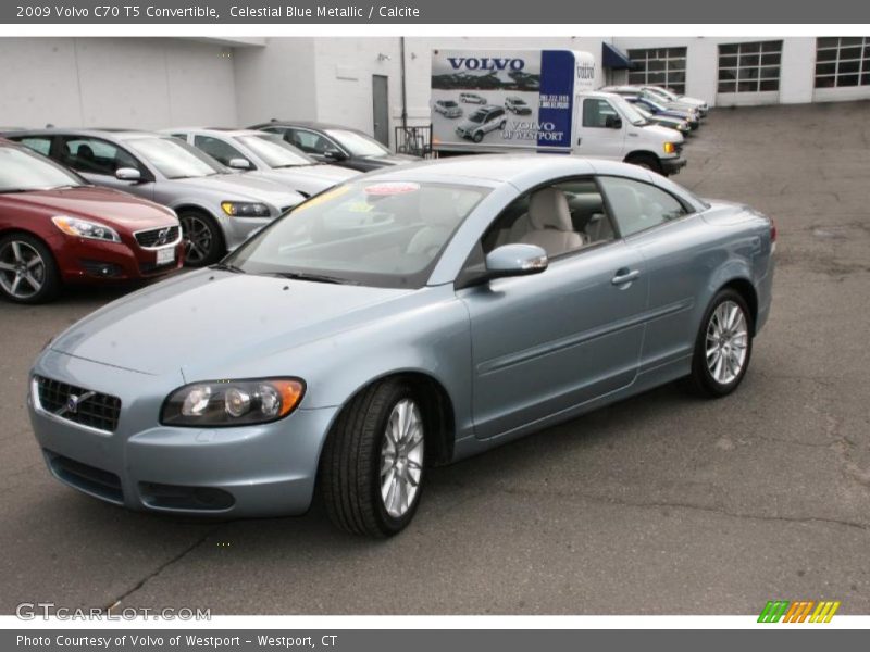 Celestial Blue Metallic / Calcite 2009 Volvo C70 T5 Convertible