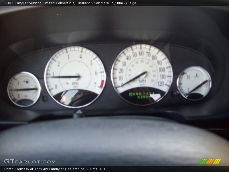 Brilliant Silver Metallic / Black/Beige 2002 Chrysler Sebring Limited Convertible