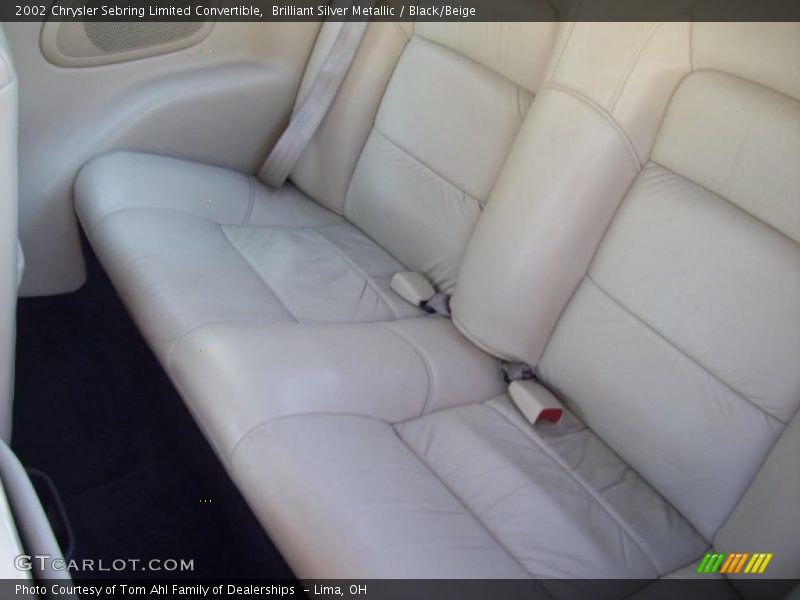 Brilliant Silver Metallic / Black/Beige 2002 Chrysler Sebring Limited Convertible