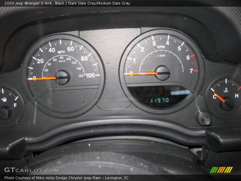 Black / Dark Slate Gray/Medium Slate Gray 2009 Jeep Wrangler X 4x4