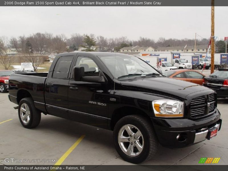 Brilliant Black Crystal Pearl / Medium Slate Gray 2006 Dodge Ram 1500 Sport Quad Cab 4x4