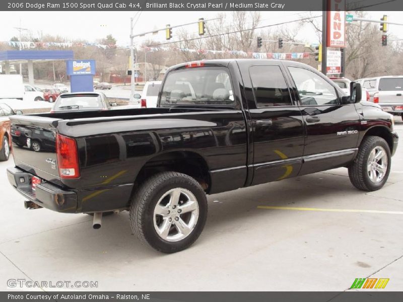 Brilliant Black Crystal Pearl / Medium Slate Gray 2006 Dodge Ram 1500 Sport Quad Cab 4x4