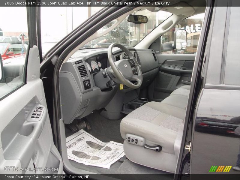 Brilliant Black Crystal Pearl / Medium Slate Gray 2006 Dodge Ram 1500 Sport Quad Cab 4x4