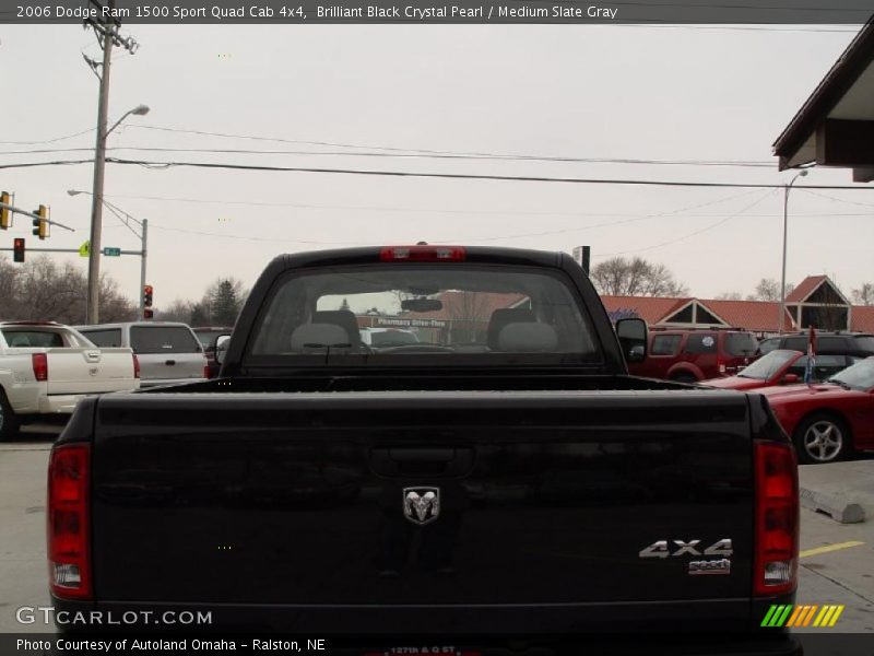 Brilliant Black Crystal Pearl / Medium Slate Gray 2006 Dodge Ram 1500 Sport Quad Cab 4x4