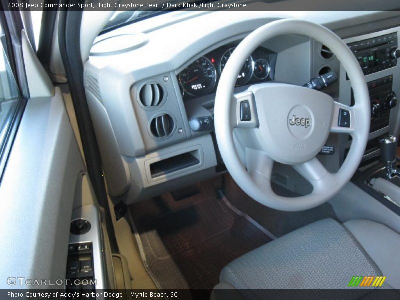 Light Graystone Pearl / Dark Khaki/Light Graystone 2008 Jeep Commander Sport