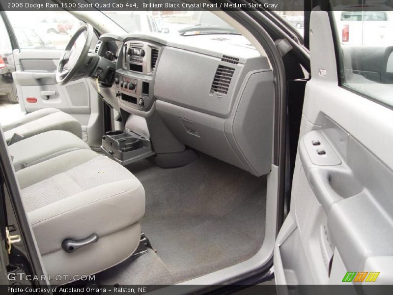 Brilliant Black Crystal Pearl / Medium Slate Gray 2006 Dodge Ram 1500 Sport Quad Cab 4x4
