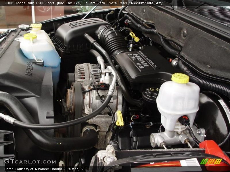 Brilliant Black Crystal Pearl / Medium Slate Gray 2006 Dodge Ram 1500 Sport Quad Cab 4x4