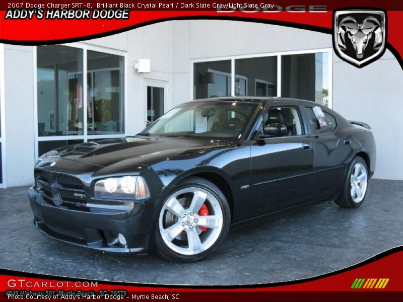 Brilliant Black Crystal Pearl / Dark Slate Gray/Light Slate Gray 2007 Dodge Charger SRT-8