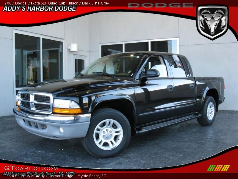 Black / Dark Slate Gray 2003 Dodge Dakota SLT Quad Cab